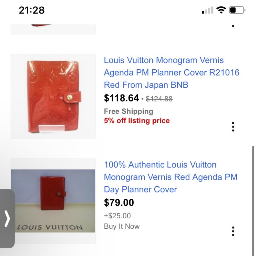 COPY - Louis Vuitton Red Vernis Agenda PM - Picture 11 of 16